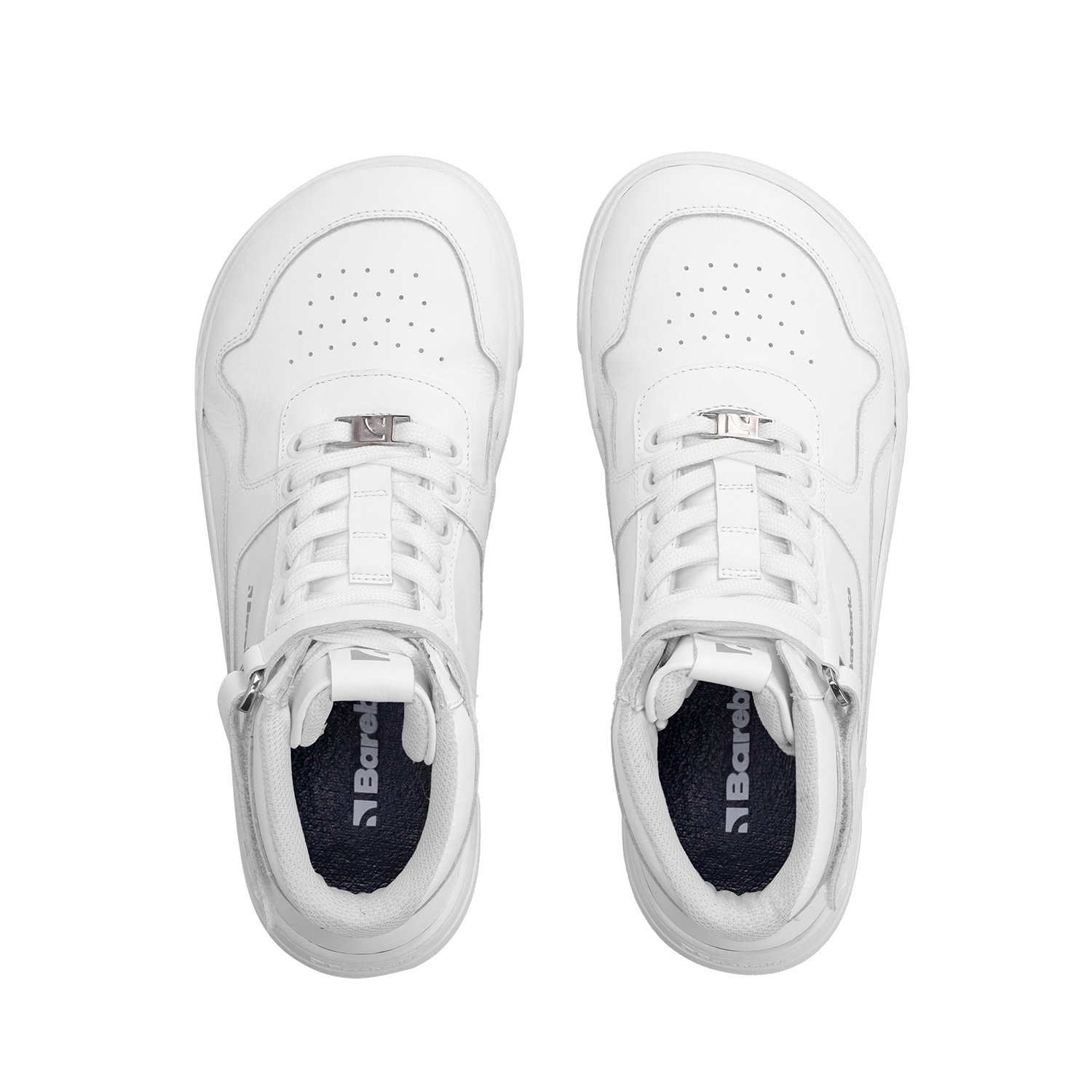 Barefoot Sneakers Barebarics Zing - High Top - All White - Leather ...