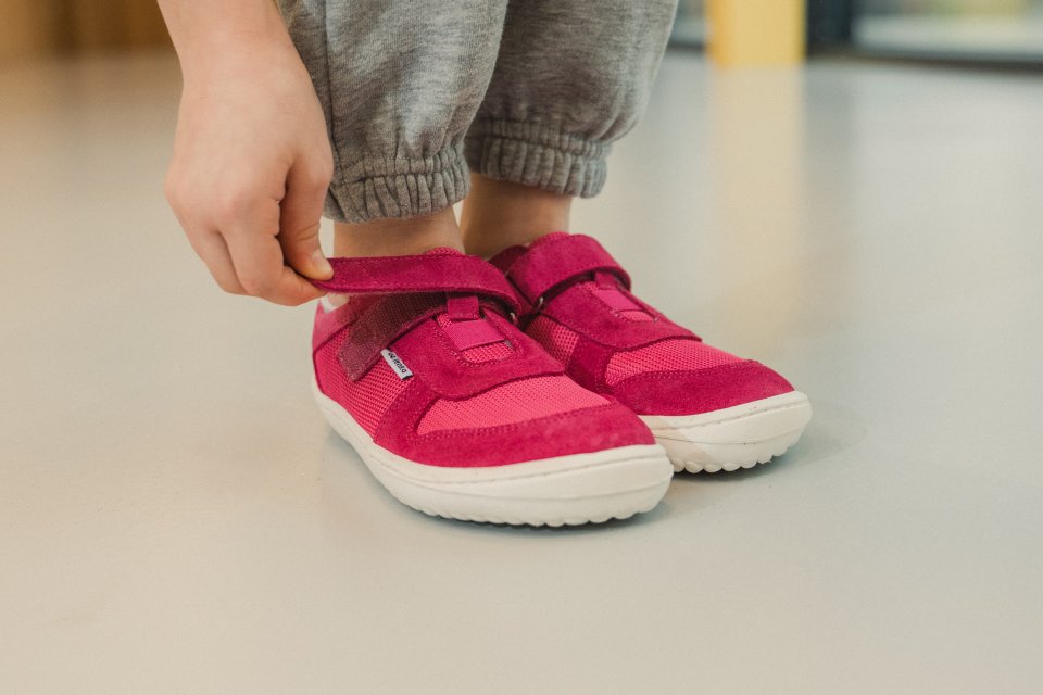 Barefoot zapatillas de niños Be Lenka Joy - Dark Pink & White