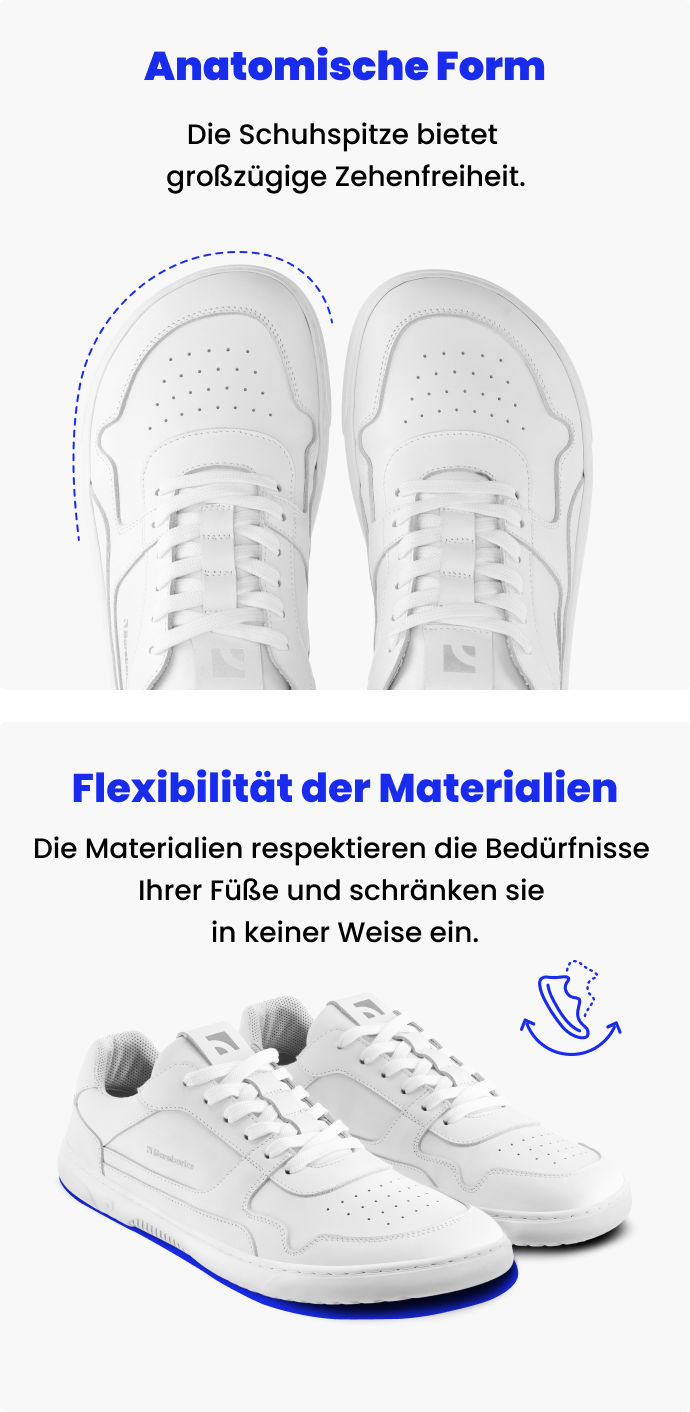 Barefoot Sneakers Barebarics Wave - White & Grey | Barebarics