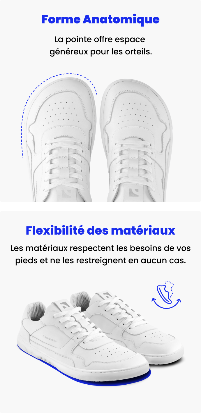 Taille 43 | Sneakers Barefoot Barebarics - Revive - White & Grey | Barebarics
