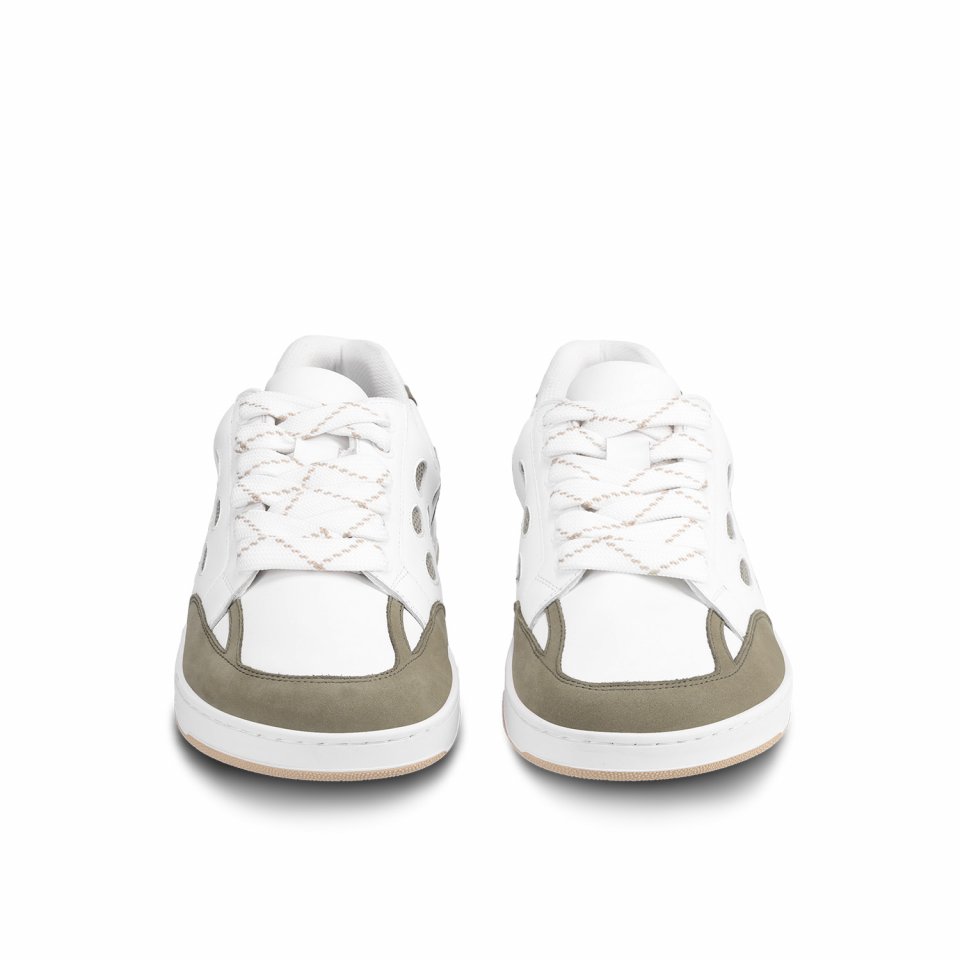 Barefoot Sneakers Barebarics Fusion - White & Army Brown