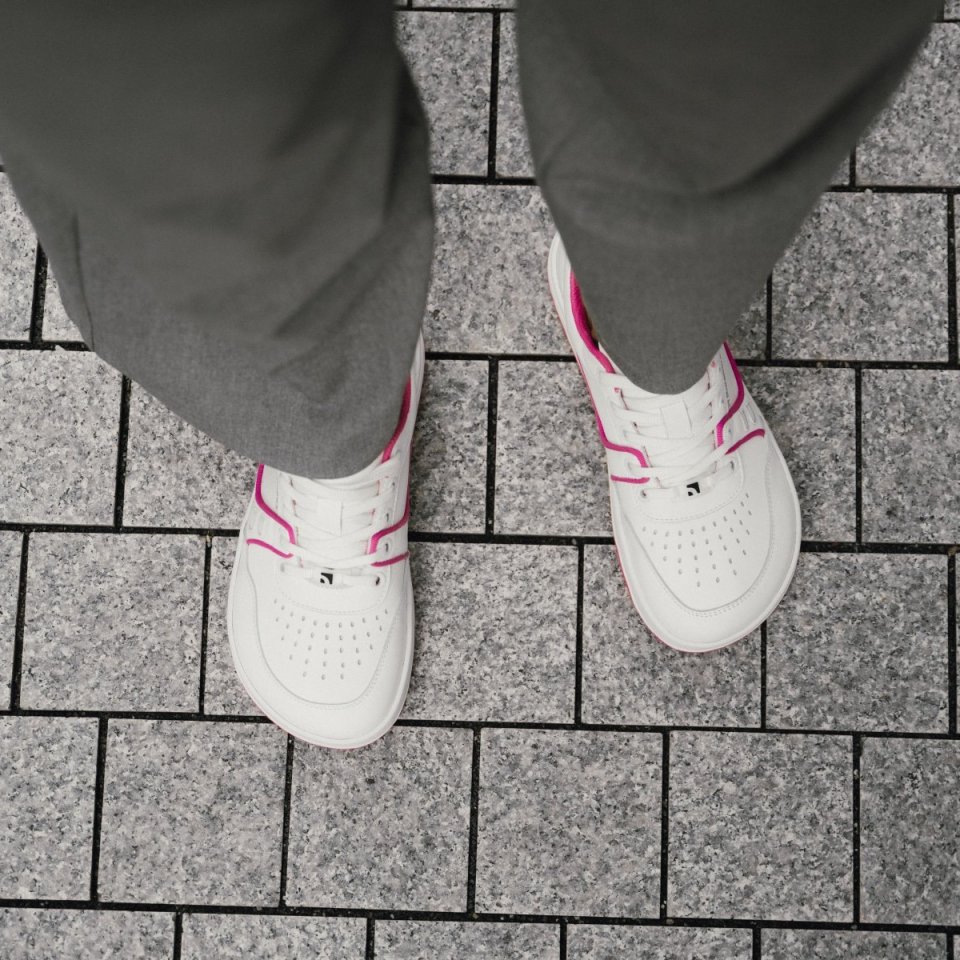 Barefoot cipő Barebarics Arise - White & Raspberry Pink