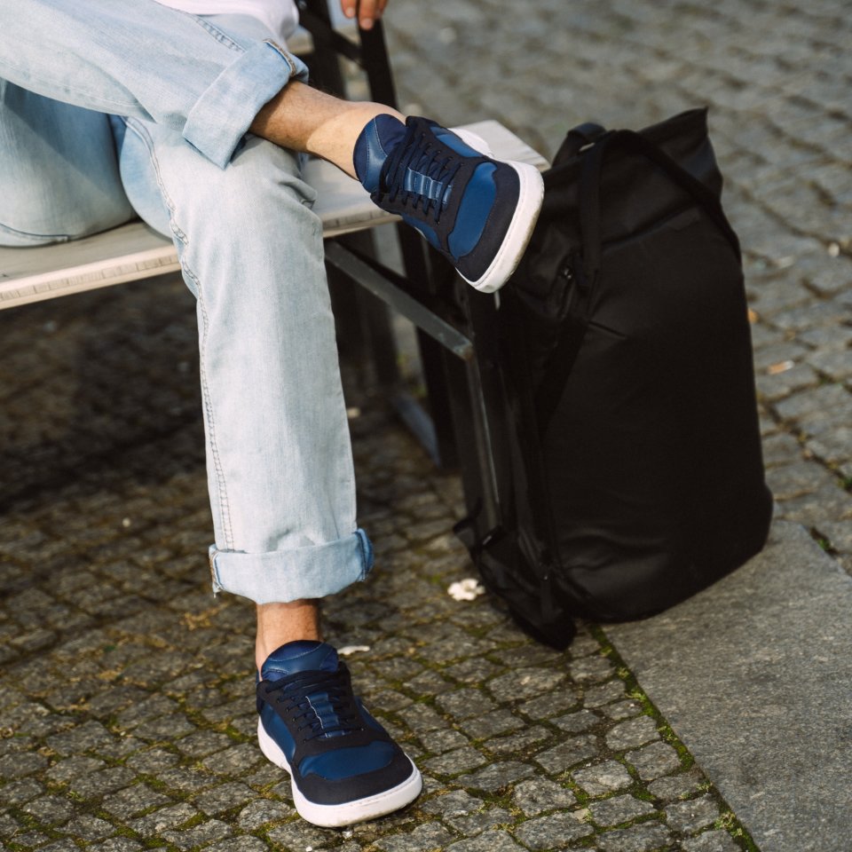 Barefoot Sneakers Barebarics Axiom - Dark Blue & White