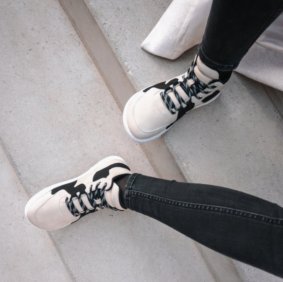 Barefoot Sneakers Barebarics Lynx - Beige & White