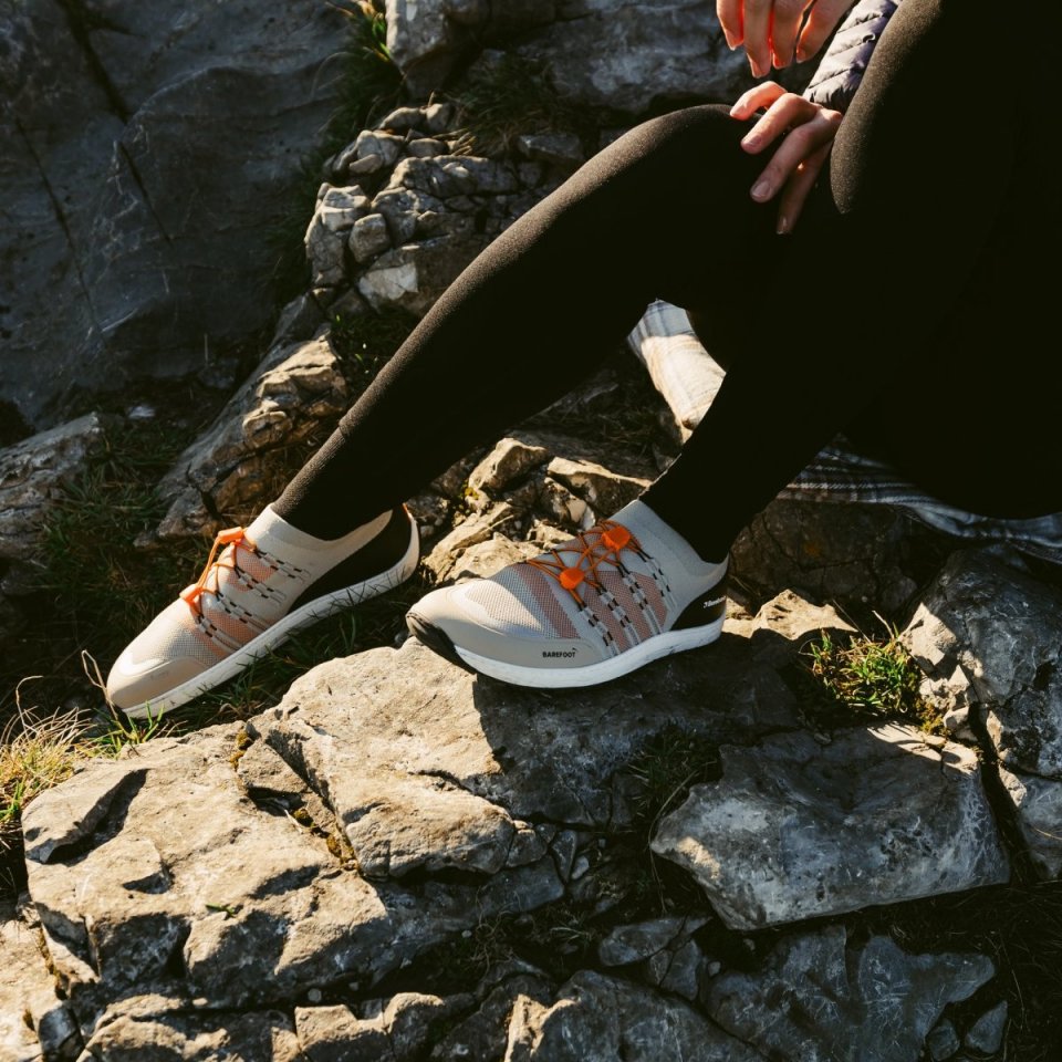Barefoot Sneakers Barebarics Voyager - Beige & White