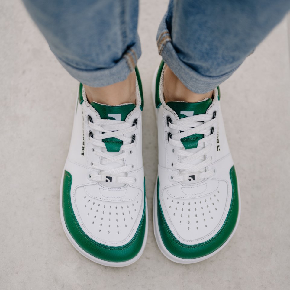 Barefoot cipő Barebarics Wave - White & Dark Green