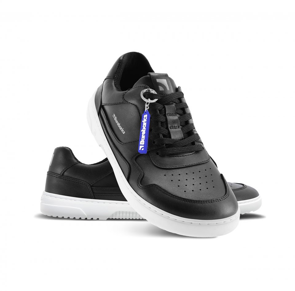 Barefoot Sneakers Barebarics Zing - Black & White - Leather
