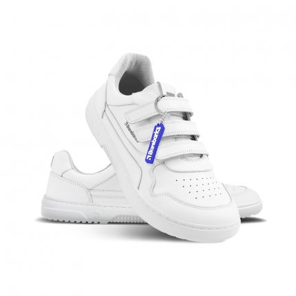 Barefoot tornacipő Barebarics Zing Velcro - All White - Leather