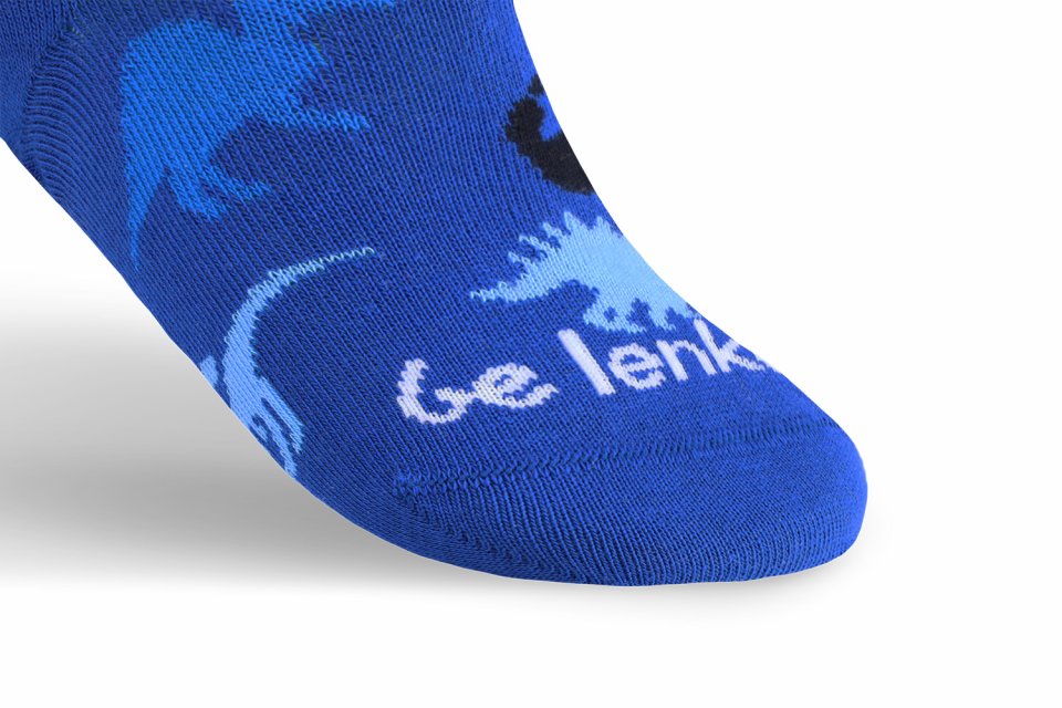 Dětské barefootové ponožky Be Lenka Kids - Crew - Dino - Royal Blue