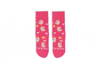 Kids barefoot Socks Be Lenka Kids - Crew - Unicorn - BubleGum Pink