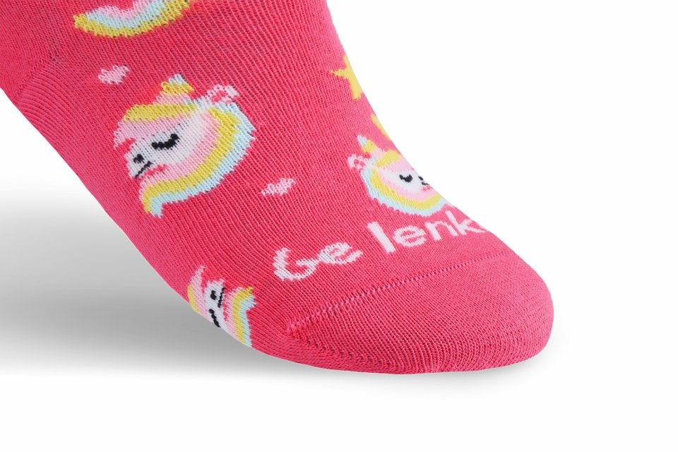 Dětské barefootové ponožky Be Lenka Kids - Crew - Unicorn - BubleGum Pink