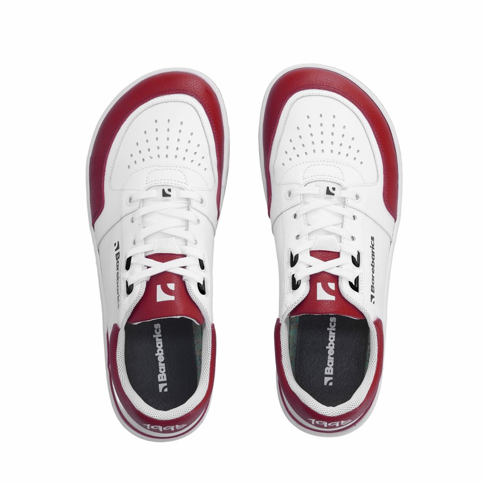 Barefoot tornacipő Barebarics Wave - White & Crimson Red