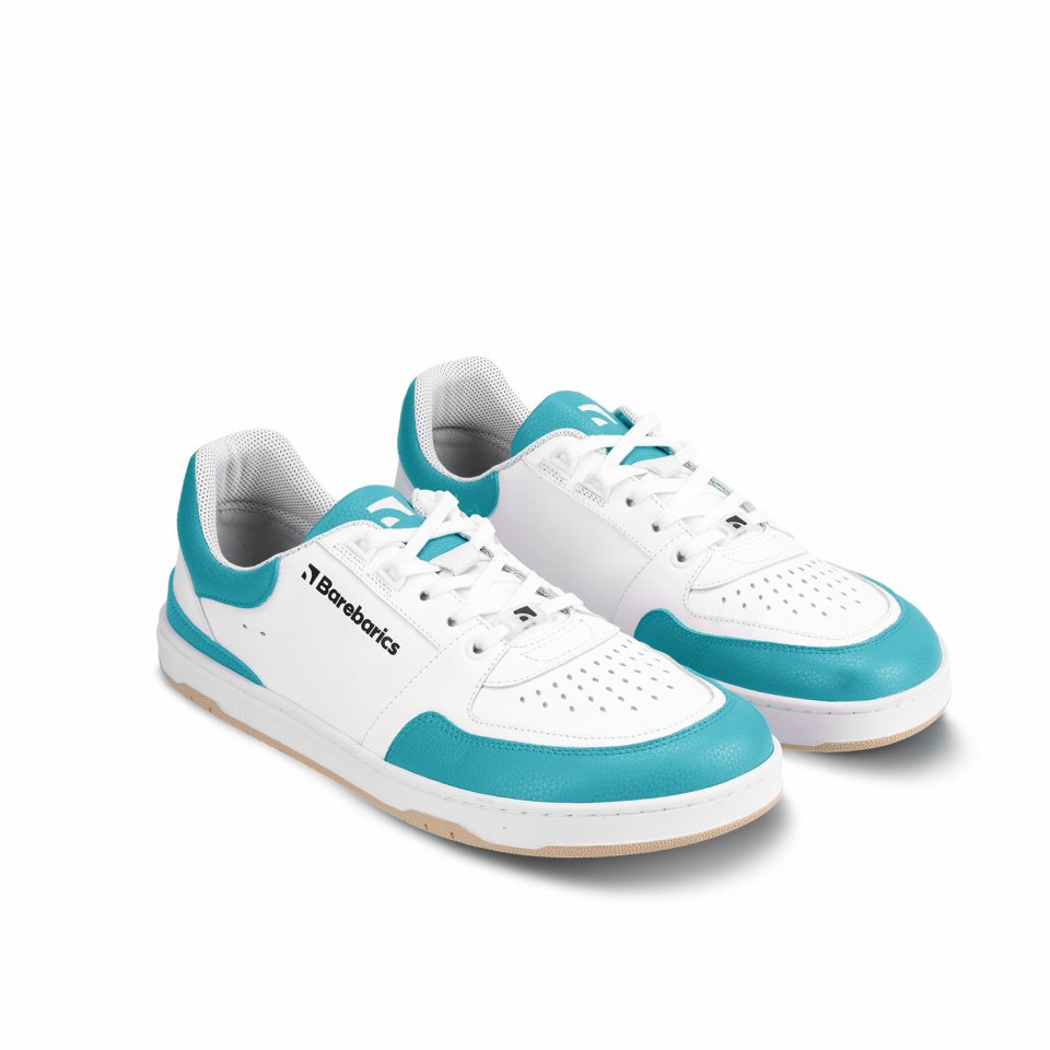 Barefoot Sneakers Barebarics Wave - White & Dark Turquoise