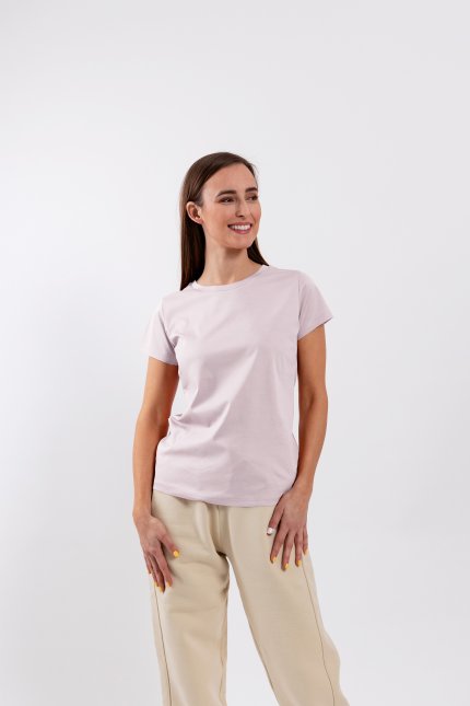 T-shirt femme à décollté ronde Be Lenka Essentials - Powder Pink