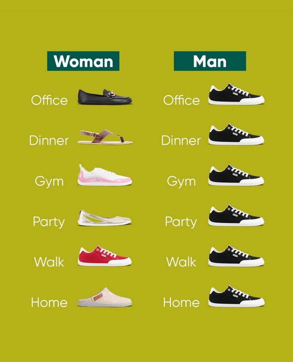 👠👟 Which group are you in: a different pair of shoes for every occasion or sneakers for everything? 😅 
.
.
.
.
.
.
#belenkashoes #barefootshoes #livewithbarefootfreedom #widetoebox #spreadyourtoes #barefootbenefits #footshaped