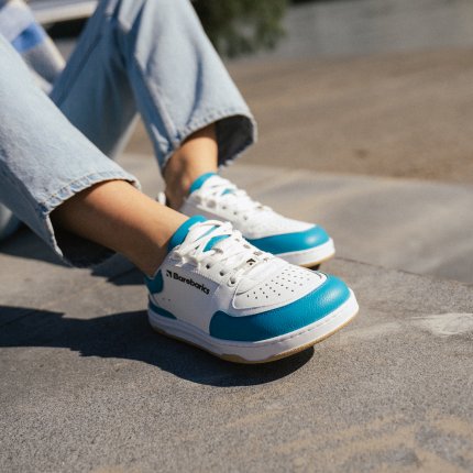 Barefoot Sneakers Barebarics Wave - White & Dark Turquoise