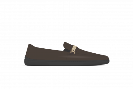 Barefoot Moccasins Be Lenka Prestage - Dark Brown & Gold