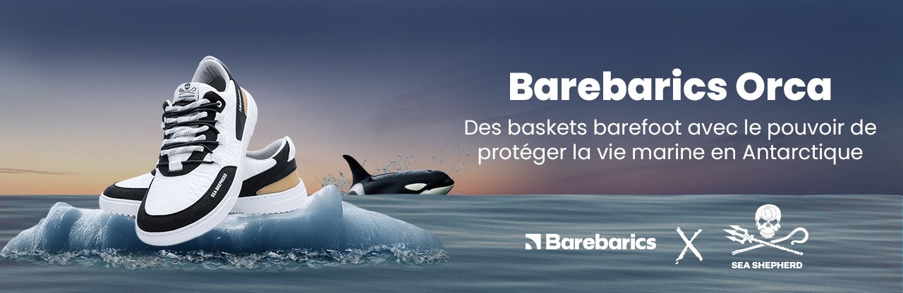Taille 45 | Sneakers Barefoot Barebarics Revive X Sea Shepherd - Orca | Barebarics