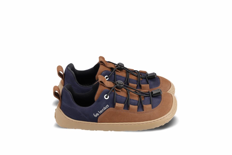 Detské barefoot tenisky Be Lenka Xplorer - Dark Brown & Navy