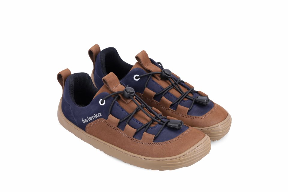 Dziecięce trampki barefoot Xplorer - Dark Brown & Navy