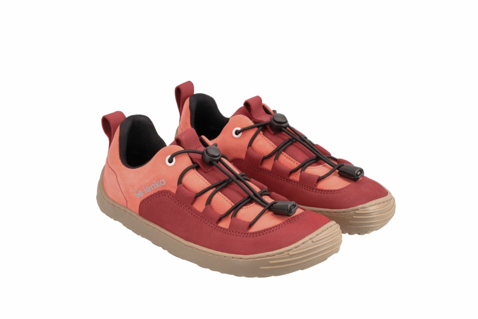 Barefoot scarpe sportive bambini Be Lenka Xplorer - Dark Red & Coral