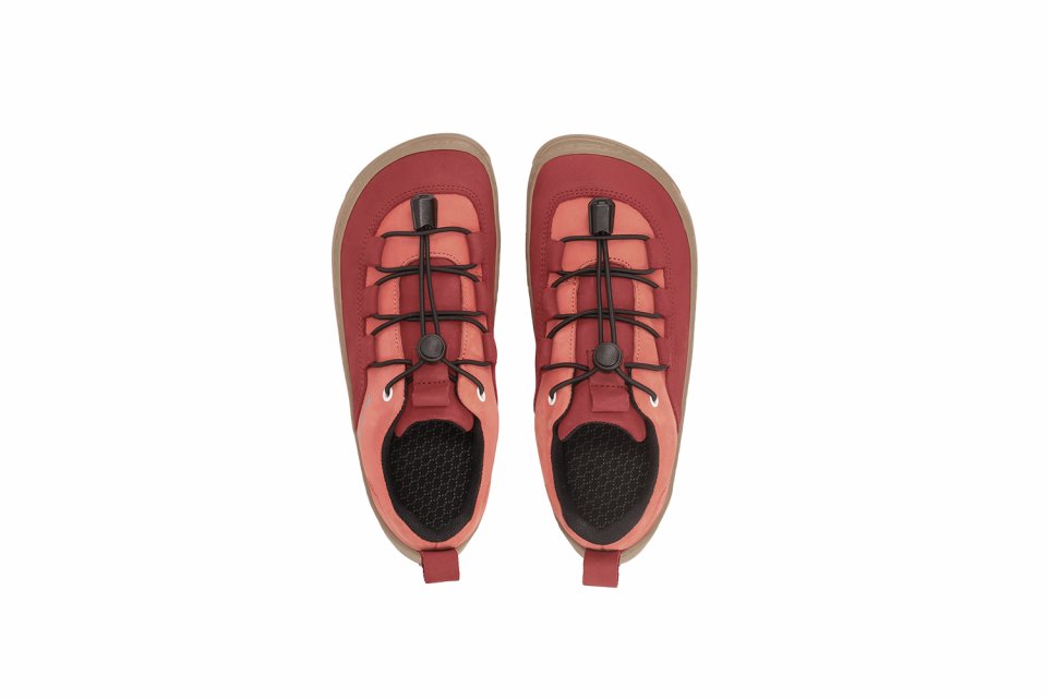 Barefoot zapatillas de niños Be Lenka Xplorer - Dark Red & Coral