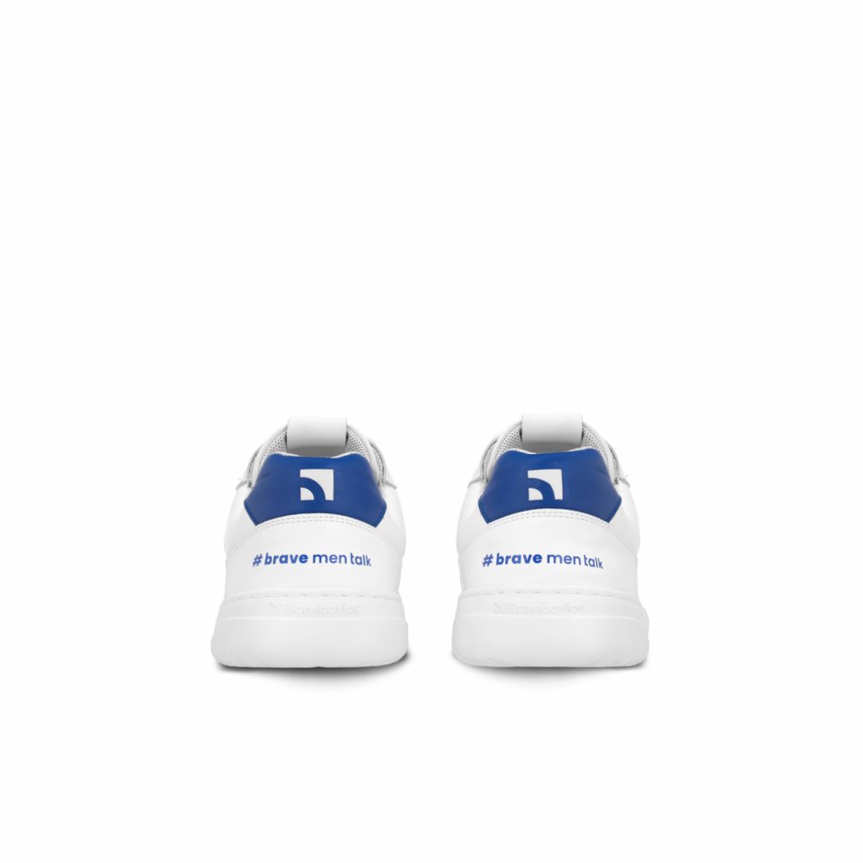 Barefoot Sneakers Barebarics Zing - Brave Men Talk - White & Blue