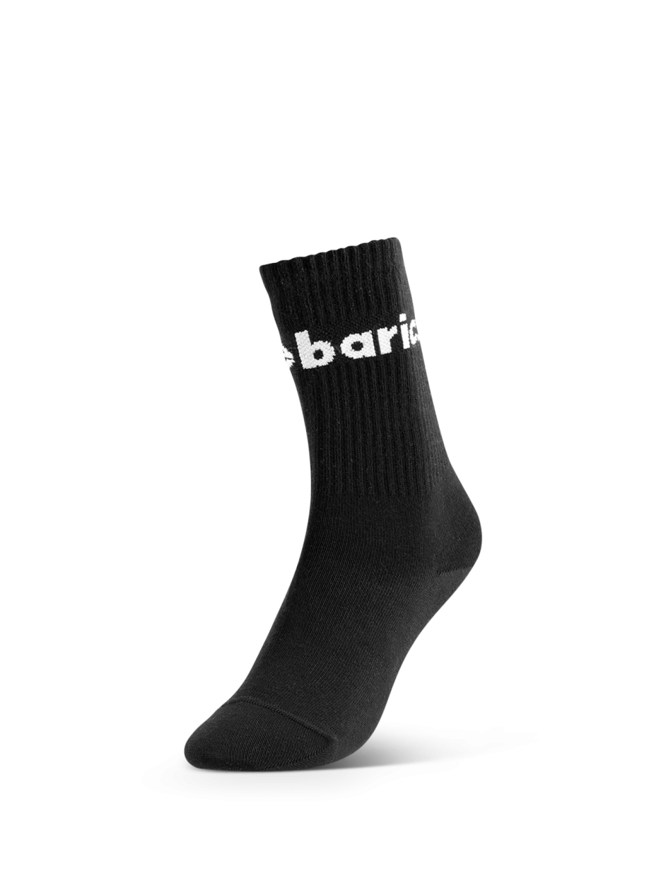 Barebarics - Barefoot Socks - Crew - Black - Big logo - 3 pack