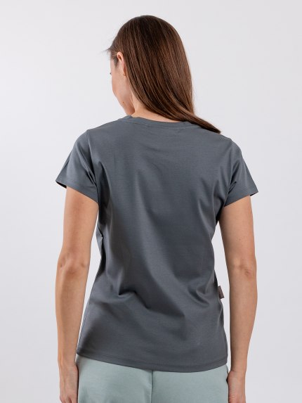 Damem T-Shirt mit Rundhalsausschnitt Be Lenka Essentials - Grey