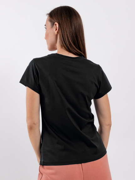 Damem T-Shirt mit Rundhalsausschnitt Be Lenka Essentials - Jet Black