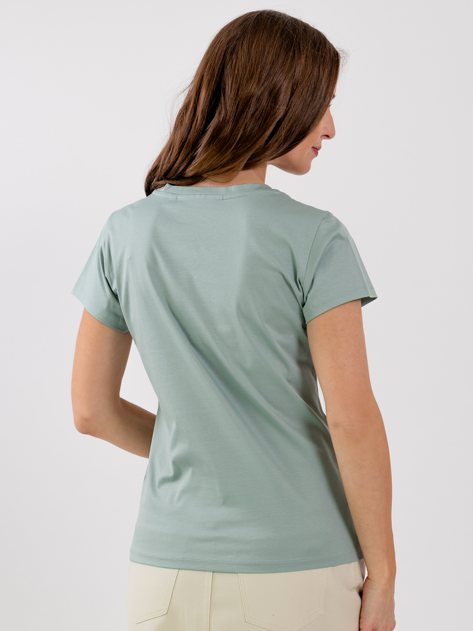 T-shirt femme à décollté ronde Be Lenka Essentials - Pistachio Green