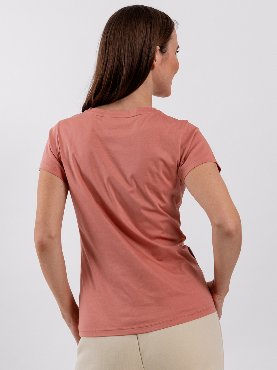 Women's Round Neck t-shirt Be Lenka Essentials - Salmon Pink