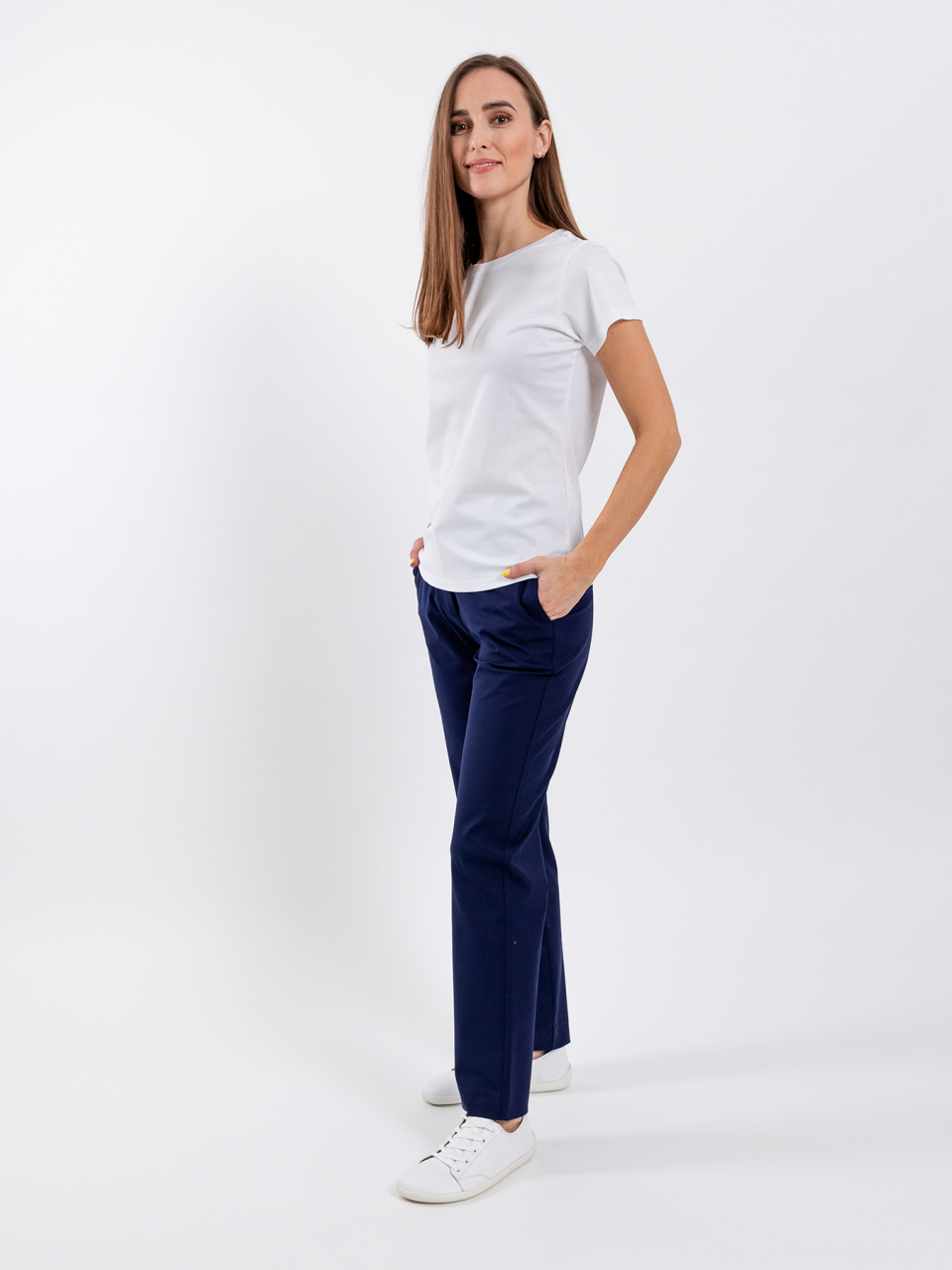 Damem T-Shirt mit Rundhalsausschnitt Be Lenka Essentials - White