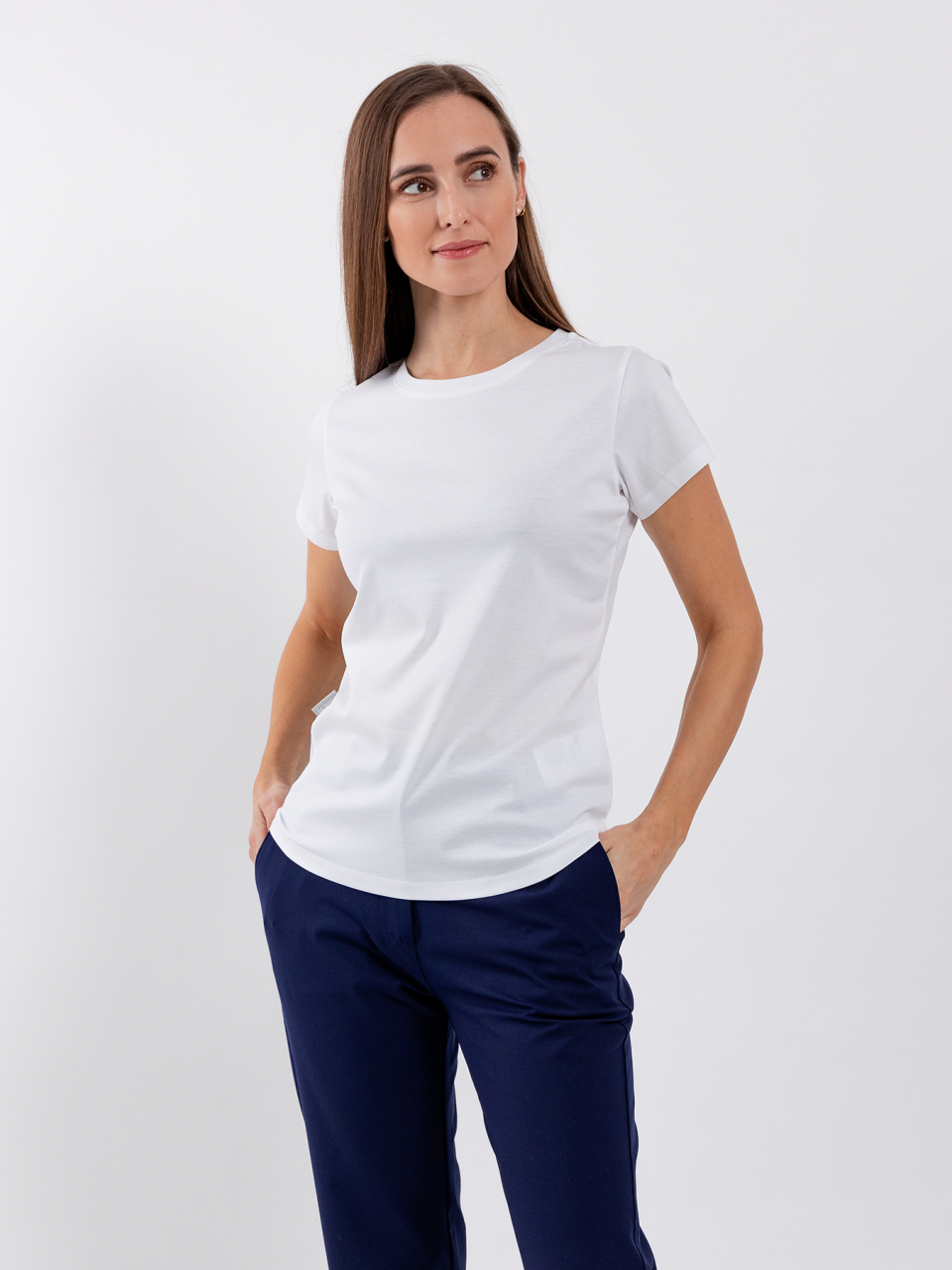 Damem T-Shirt mit Rundhalsausschnitt Be Lenka Essentials - White