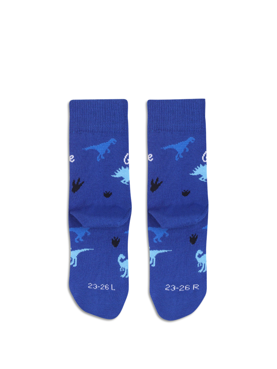 Dziecięce skarpety Barefoot Be Lenka Kids - Crew - Dino - Royal Blue