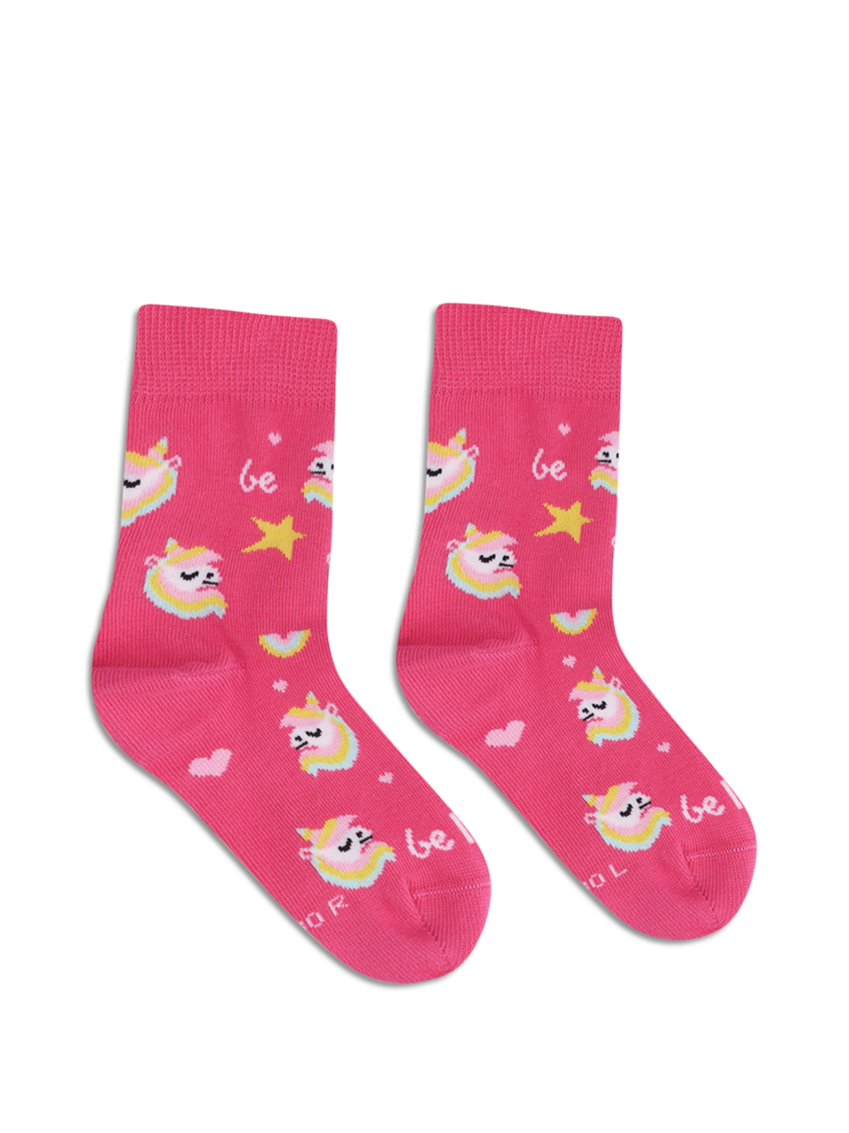 Chaussettes enfants Barefoot Be Lenka Kids - Crew - Unicorn - BubleGum Pink