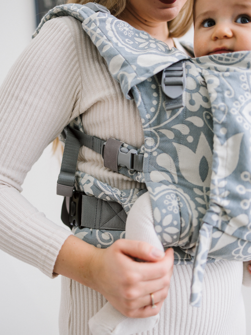 Baby carrier - Be Lenka Mini - Folk - Grey