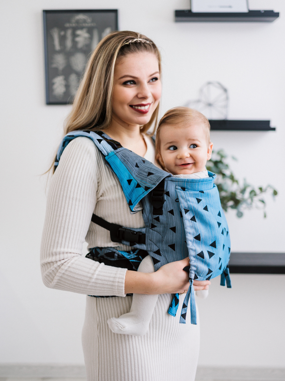 Baby carrier - Be Lenka Mini - Triangle - Sapphire