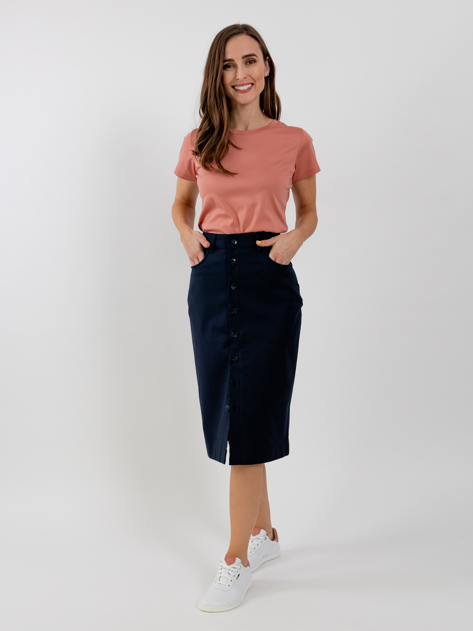 Jupe midi pour femme Be Lenka Essentials - Navy