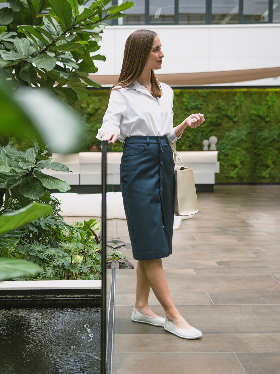 Gonna midi da donna Be Lenka Essentials - Navy