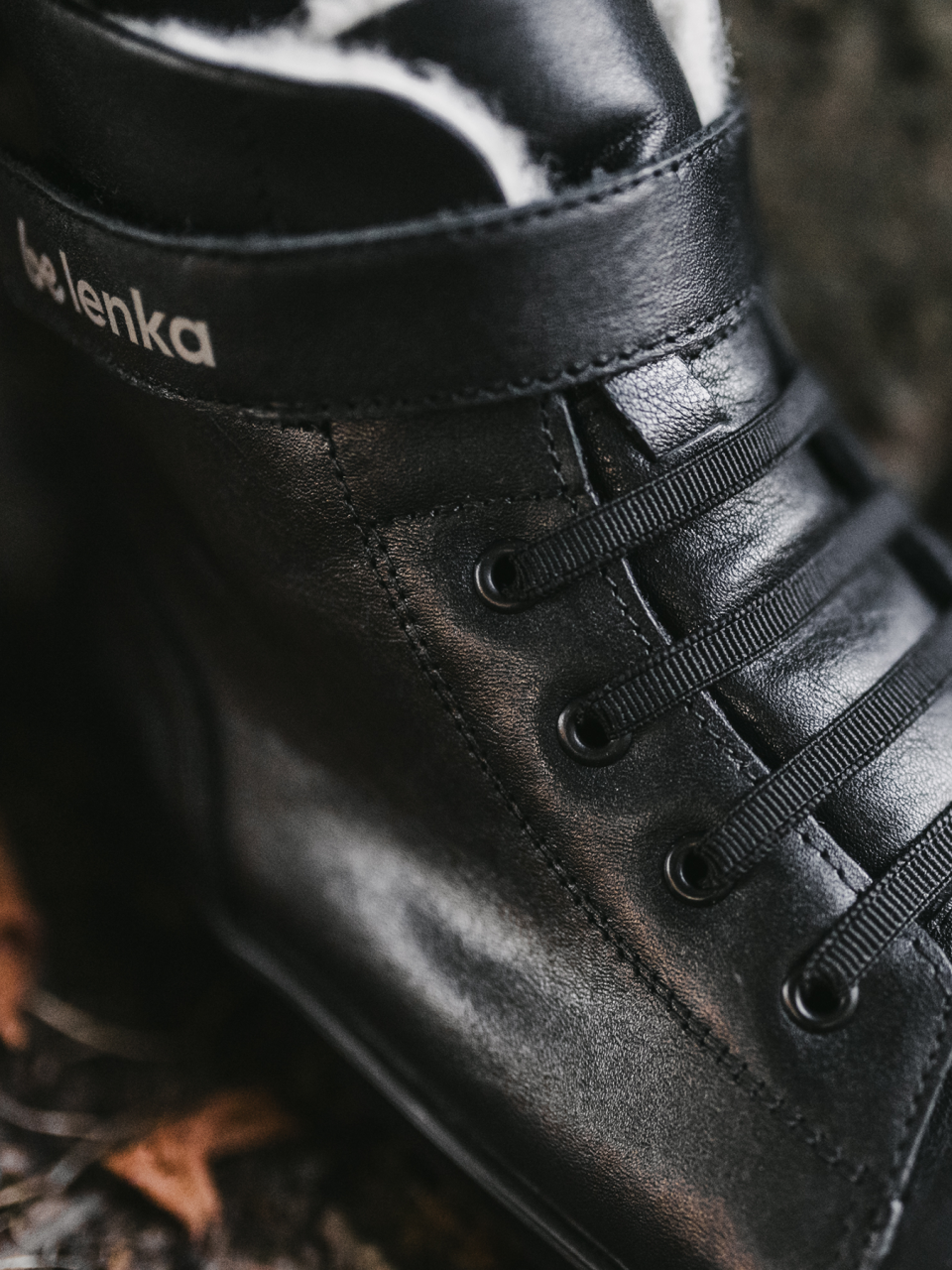 Dziecięce buty zimowe barefoot Be Lenka Winter Kids - All Black