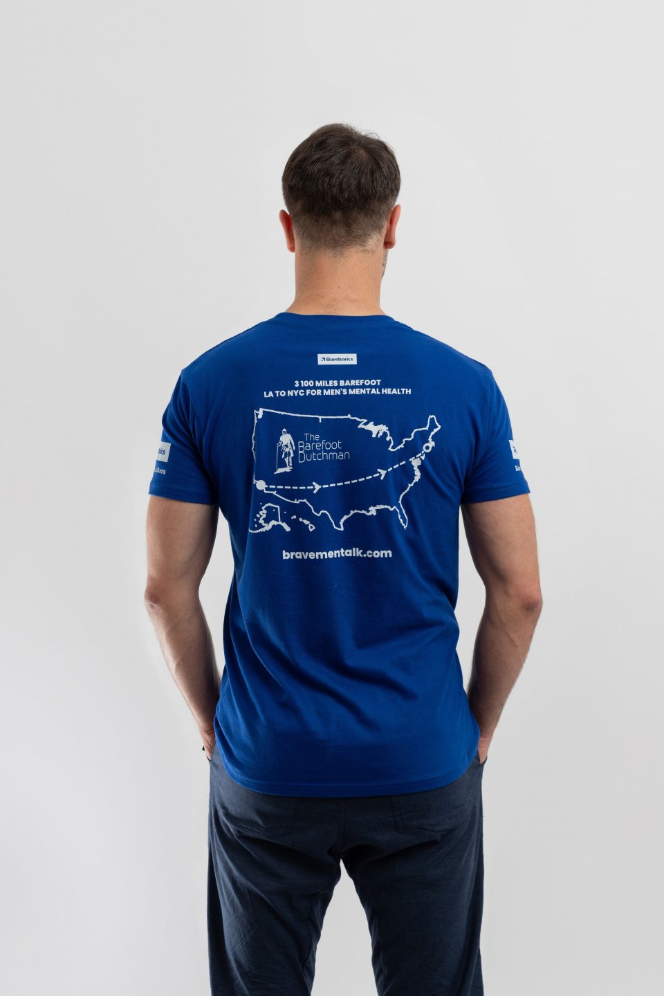 Unisex T-shirt Brave Men Talk - Cobalt Blue