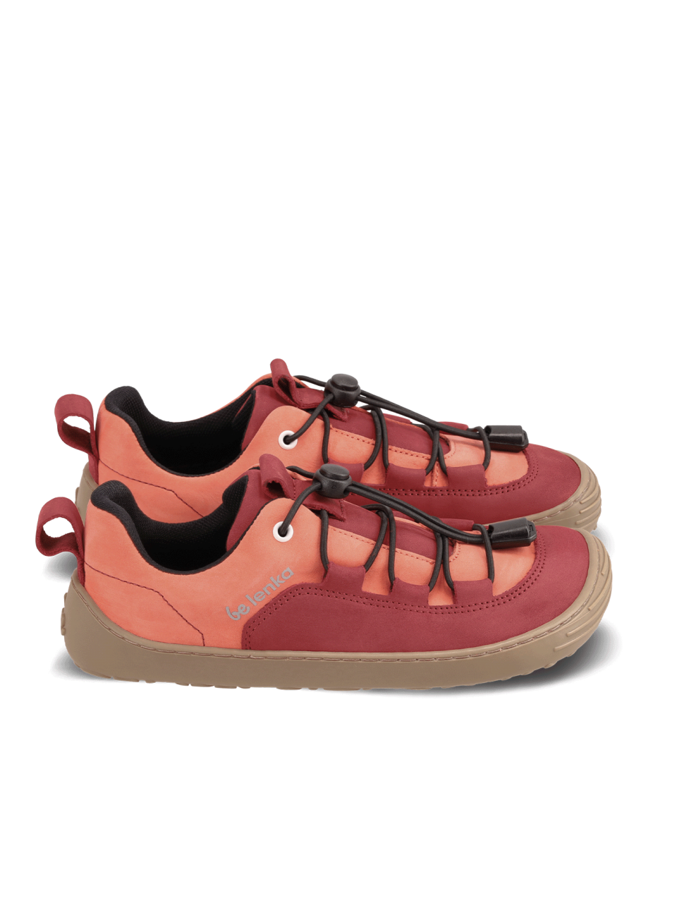 Kinder Barfuß Sneakers Be Lenka Xplorer - Dark Red & Coral