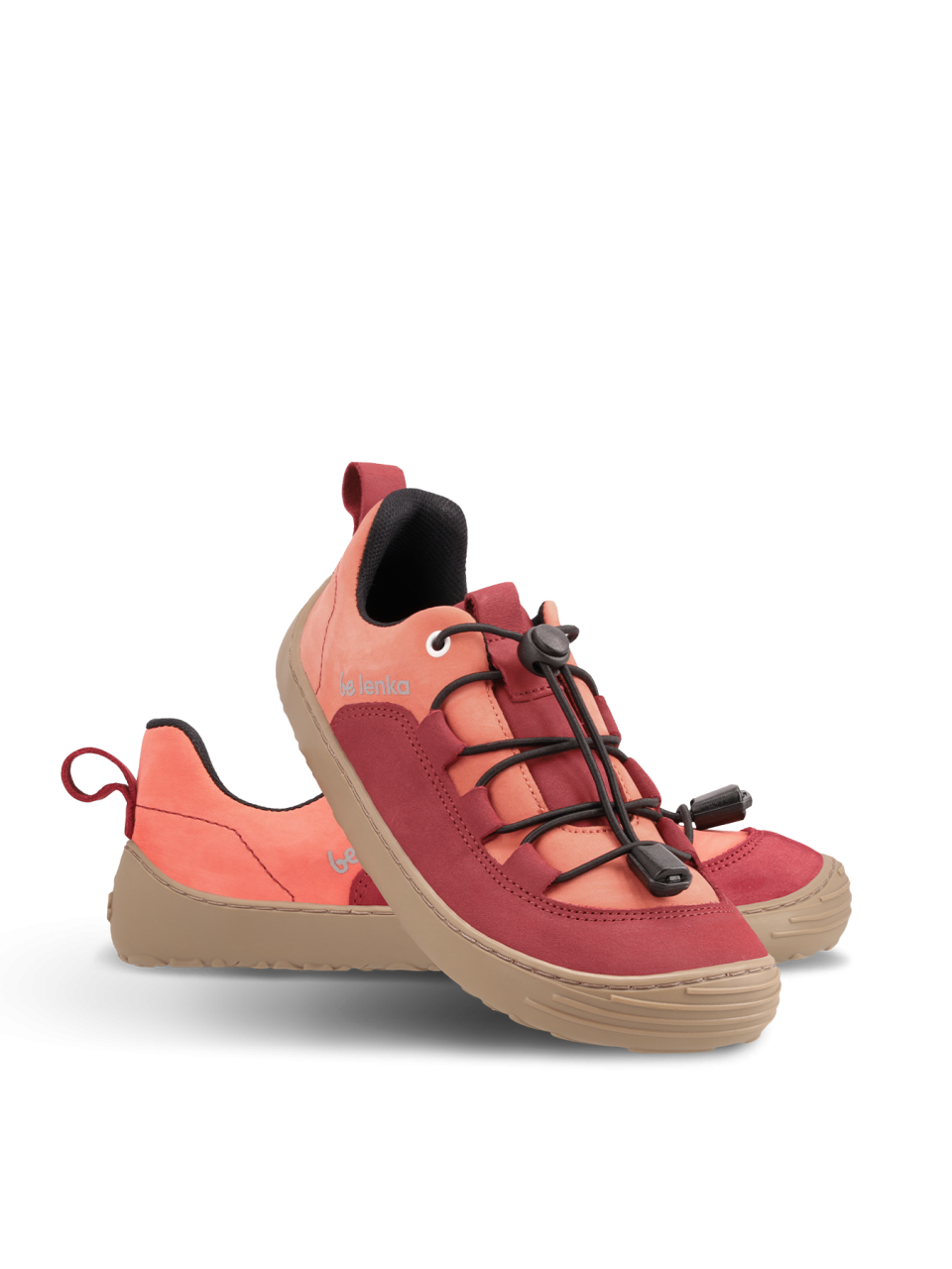 Kinder Barfuß Sneakers Be Lenka Xplorer - Dark Red & Coral