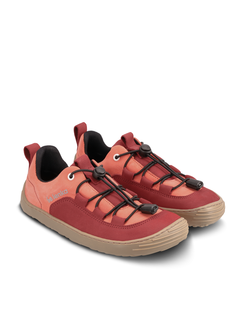 Baskets enfants barefoot Be Lenka Xplorer - Dark Red & Coral