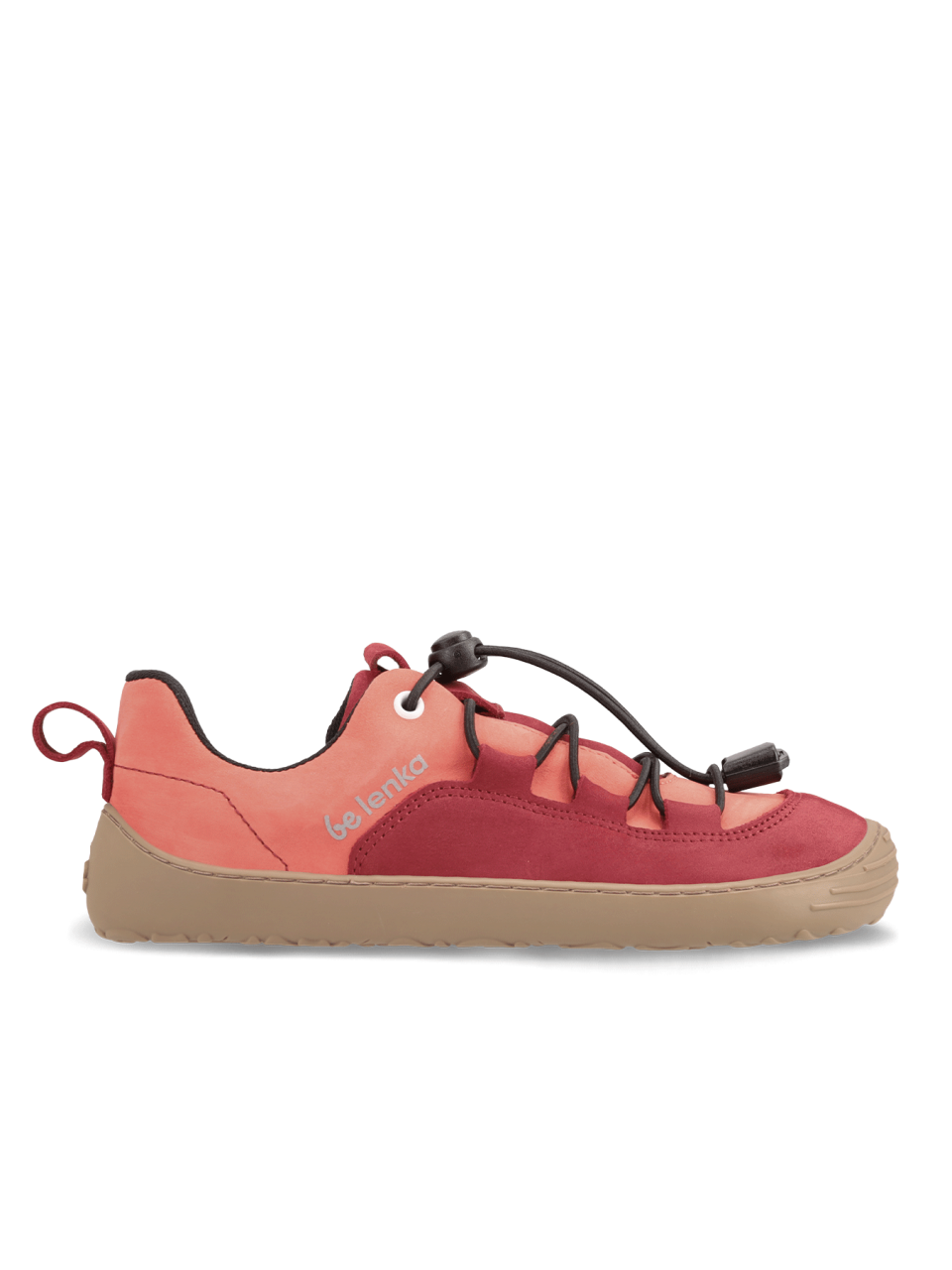 Kids barefoot sneakers Be Lenka Xplorer - Dark Red & Coral