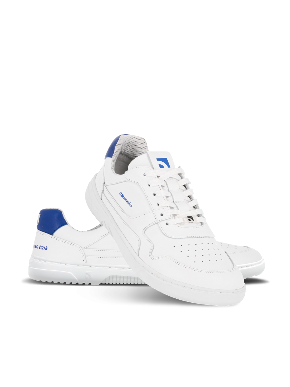 Barefoot Sneakers Barebarics Zing - Brave Men Talk - White & Blue