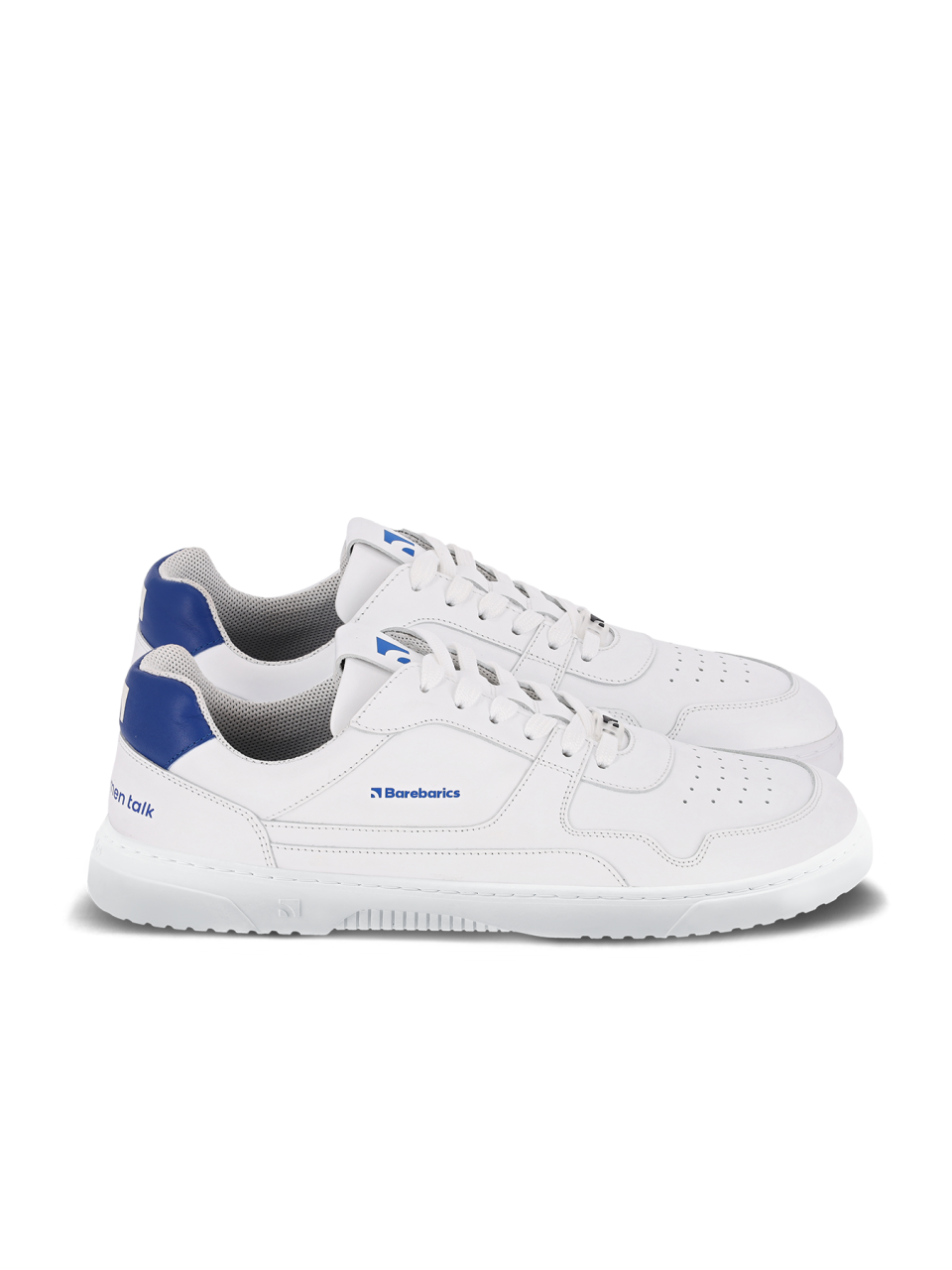 Barefoot Sneakers Barebarics Zing - Brave Men Talk - White & Blue