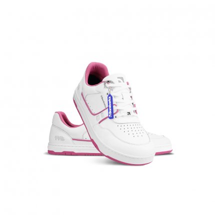 Barefoot Sneakers Barebarics Arise - White & Raspberry Pink