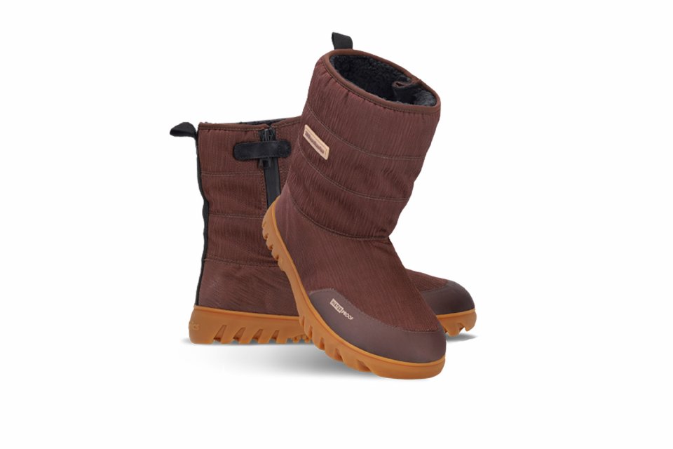 Zimowe buty barefoot Barebarics PolarStride - Copper Brown